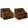vidaXL Kutija za LP ploče 2 kom. Dimljeni hrast 37 x 33 x 32 cm