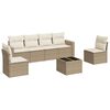 vidaXL 7-dijelni set vrtnih sofa od poliratana s jastucima bež