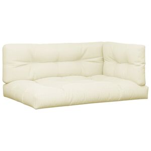 vidaXL Jastuci za palete 3 kom krem od tkanine