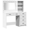 vidaXL Toaletni stol 2 pcs Bijelo 78.5 x 41 x 135 cm Konstruirano drvo