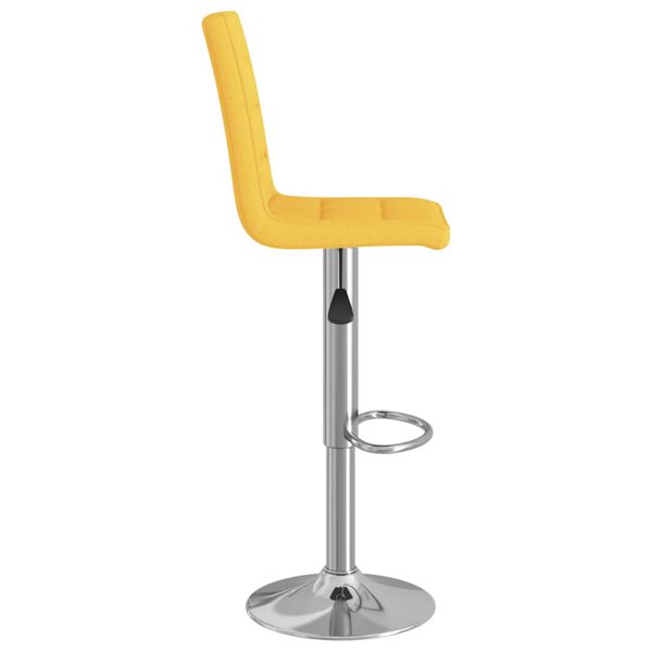 vidaXL Barski stolac od tkanine boja senfa