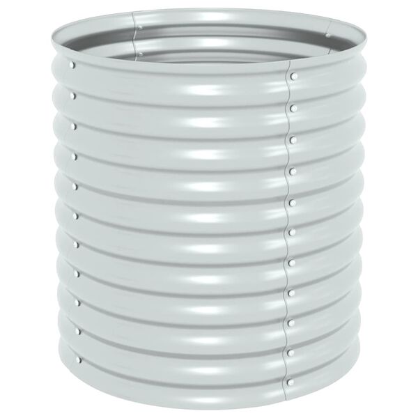 vidaXL Vrtna sadilica od pocinčanog čelika 80 x 80 x 81 cm srebrna