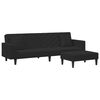 vidaXL 2-dijelni set sofa s jastucima crni baršunasti