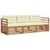 vidaXL Set vanjskih sofa s jastukom 3 pcs Prirodna i krem