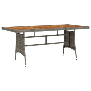 vidaXL Vrtni stol sivi 160x70x72 cm poliratan i masivno bagremovo drvo