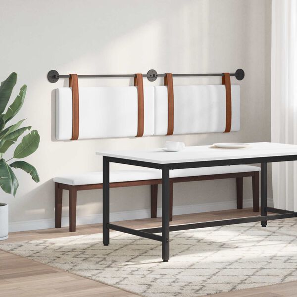 vidaXL Držeće uzglavlje Zidne Bijeli 170 x 55 x 5 cm Antikni PU