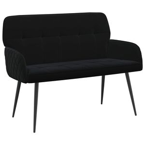 vidaXL Dvosjed s metalnim nogama 2-sjedalo Crna Bar&scaron;un