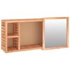 vidaXL Ormarić s ogledalom 80 x 17 x 34 cm od masivnog drva oraha
