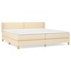 vidaXL Krevet s oprugama i madracem krem 200 x 200 cm od tkanine