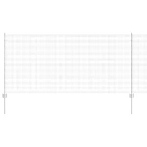 vidaXL Ograda s postovima Srebrna