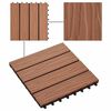 vidaXL Pločice za decking 3D Dizajn 11 pcs Svijetlosmeđa 30 x 30 cm