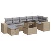 vidaXL 5-dijelni vrtni set sofa s jastucima bež od poliratana