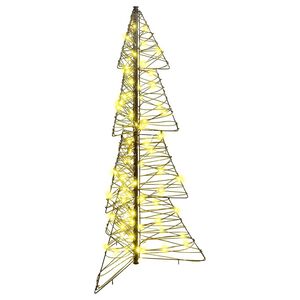 vidaXL Božićno drvce 100 LED lampica Topla bijela 120 cm Ratan