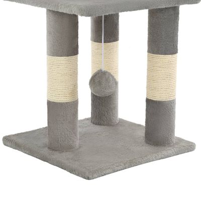 vidaXL Penjalica za mačke sa stupovima za grebanje od sisala 65 cm siva