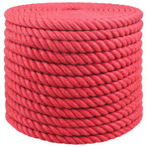 vidaXL Uže od jute 24 mm Crvena 100% Juta Tossa