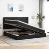 vidaXL Krevet s prostorom za pohranu s LED-om Crna 200 x 200 cm