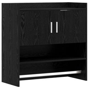 vidaXL Polica na zidu Crni hrast 80 x 36 x 80 cm