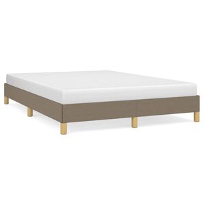vidaXL Okvir za krevet bez madraca smeđesivi 140x200 cm od tkanine