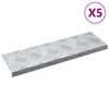 vidaXL Stepenica 5 kom. 60 x 18 x 2,5 cm Srebrno Aluminij Pravokutni