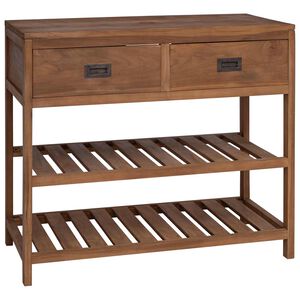 vidaXL Kupaonski ormar Prirodna 90 x 45 x 75 cm Čvrsto teak drvo