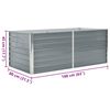 vidaXL Povi&scaron;ena vrtna gredica 160 x 80 x 45 cm pocinčani čelik siva