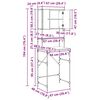 vidaXL Ormar za perilicu rublja Umjetnički hrast 68 x 48,5 x 194 cm