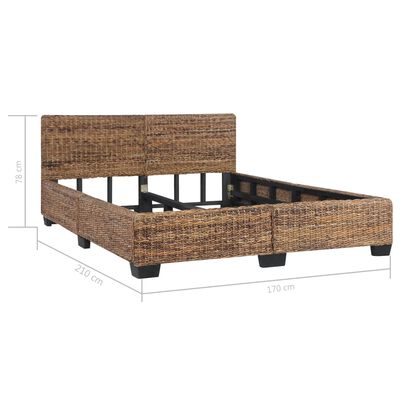 vidaXL Okvir za krevet od prirodnog ratana 160 x 200 cm