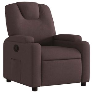 vidaXL Naslonjač od tkanine tamnosmeđi