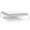 vidaXL Metalni okvir za krevet bijeli 150x200 cm