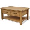 vidaXL Stolić za kavu od masivne hrastovine 88 x 53 x 45 cm
