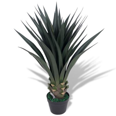 vidaXL Umjetna Yucca biljka s lončanicom 85 cm zelena