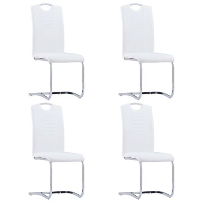 vidaXL Konzolne blagovaonske stolice od umjetne kože 4 kom bijele
