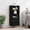 vidaXL Highboard Crni hrast 40 x 36 x 110 cm Konstruirano drvo