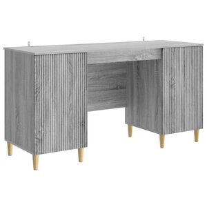 vidaXL Stol s policom Siva sonoma 142,5 x 50 x 75 cm Konstruirano drvo
