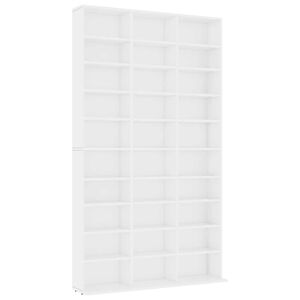 vidaXL Ormarić za CD-ove bijeli 102x23x177,5 cm od konstruiranog drva