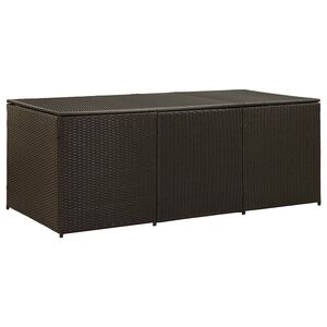 vidaXL Vrtna kutija za pohranu od poliratana 180 x 90 x 70 cm smeđa