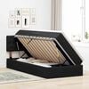 vidaXL Krevet s od storage s madracem Crna 90 x 190 cm Bar&scaron;un