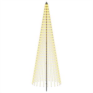 vidaXL LED božićno drvce 285 cm 744 LED lampica Topla bijela Željezo
