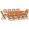 vidaXL 11-dijelni vrtni blagovaonski set 220x90x75 cm bagremovog drva