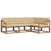 vidaXL Set vanjskih sofa 4 kom. Prirodna i bež