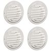 vidaXL Pokrov ventilacije 4 kom. Srebrno 100 mm Nehrđajući čelik