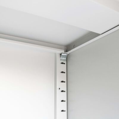 vidaXL Uredski ormarić s kliznim vratima od metala 90 x 40 x 90 cm sivi