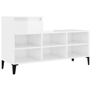 vidaXL Ormarić za cipele sjajni bijeli 102x36x60 cm konstruirano drvo