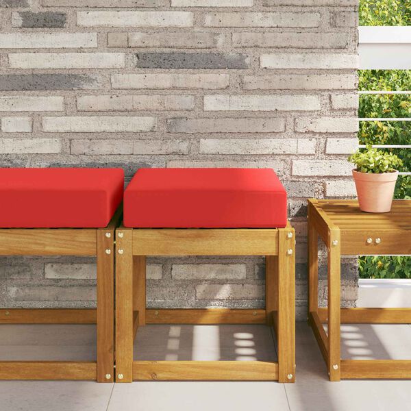 vidaXL Jastučić za sjedenje na otvorenom Crvena 40 x 40 x 8 cm