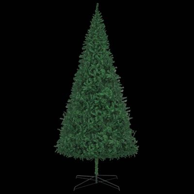 vidaXL Umjetno osvijetljeno božićno drvce i kuglice LED 400 cm zeleno