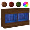 vidaXL Zidni TV ormarić s LED svjetlima boja hrasta 98,5x30x60,5 cm