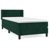 vidaXL Box spring krevet s madracem tamnozeleni 90x200 cm bar&scaron;unasti