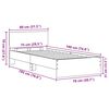 vidaXL Krevetna konstrukcija Crni hrast 75 x 190 cm Konstruirano drvo