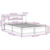 vidaXL Okvir kreveta bez madraca 140 x 200 cm od masivne borovine
