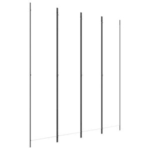 vidaXL Sobna pregrada s 4 panela bijela 200 x 220 cm od tkanine